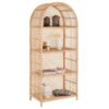ΒΙΒΛΙΟΘΗΚΗ SIMOK HM9552 ΑΠΟ ΦΥΣΙΚΟ RATTAN ΣΕ ΦΥΣΙΚΟ ΧΡΩΜΑ 80x40x182Υεκ.