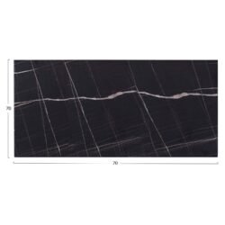 Επιφάνεια τραπεζιού werzalit 120X80 σε χρώμα μαύρο μάρμαρο με λευκές και μπεζ λεπτομέρειες.<br />