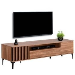 ΕΠΙΠΛΟ ΤΗΛΕΟΡΑΣΗΣ ΣΕΙΡΑ HARRY HM18008.01 ΜΕΛΑΜΙΝΗ ΦΥΣΙΚΟ ΞΥΛΟΥ-ΜΑΥΡΟ 200x40x47