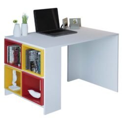 ΓΡΑΦΕΙΟ ΜΕΛΑΜΙΝΗΣ ΜΕ ΑΠΟΣΠΩΜΕΝΑ ΡΑΦΙΑ KAIRO HM9120.02 ΛΕΥΚΟ ΚΟΚΚΙΝΟ ΚΙΤΡΙΝΟ 120x64x74
