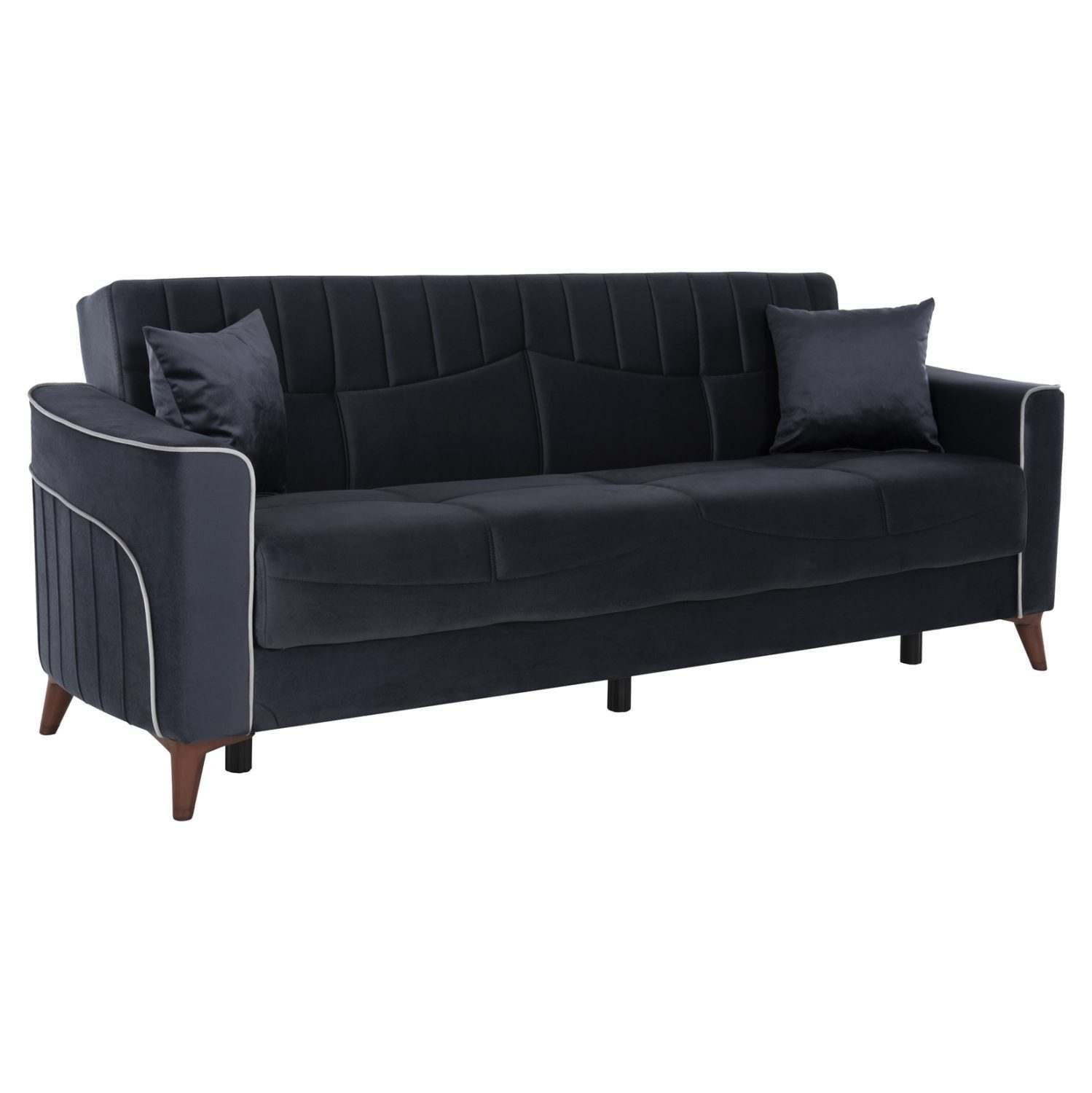 ΚΑΝΑΠΕΣ ΚΡΕΒΑΤΙ PORTMAN ΤΡΙΘΕΣΙΟΣ ΓΚΡΙ ΜΠΛΕ HM3247.01 228x86x90Υ εκ.
