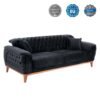 ΚΑΝΑΠΕΣ ΚΡΕΒΑΤΙ BENNINGTON ΤΡΙΘΕΣΙΟΣ ΜΑΥΡΟΣ HM3249.01 240x95x80 εκ.