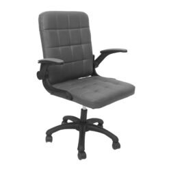 ΚΑΡΕΚΛΑ ΓΡΑΦΕΙΟΥ PORTIMA HM1197.03 ΓΚΡΙ PVC-ΜΑΥΡΟΣ ΣΚΕΛΕΤΟΣ & ΒΑΣΗ 66.5x60x97Υεκ