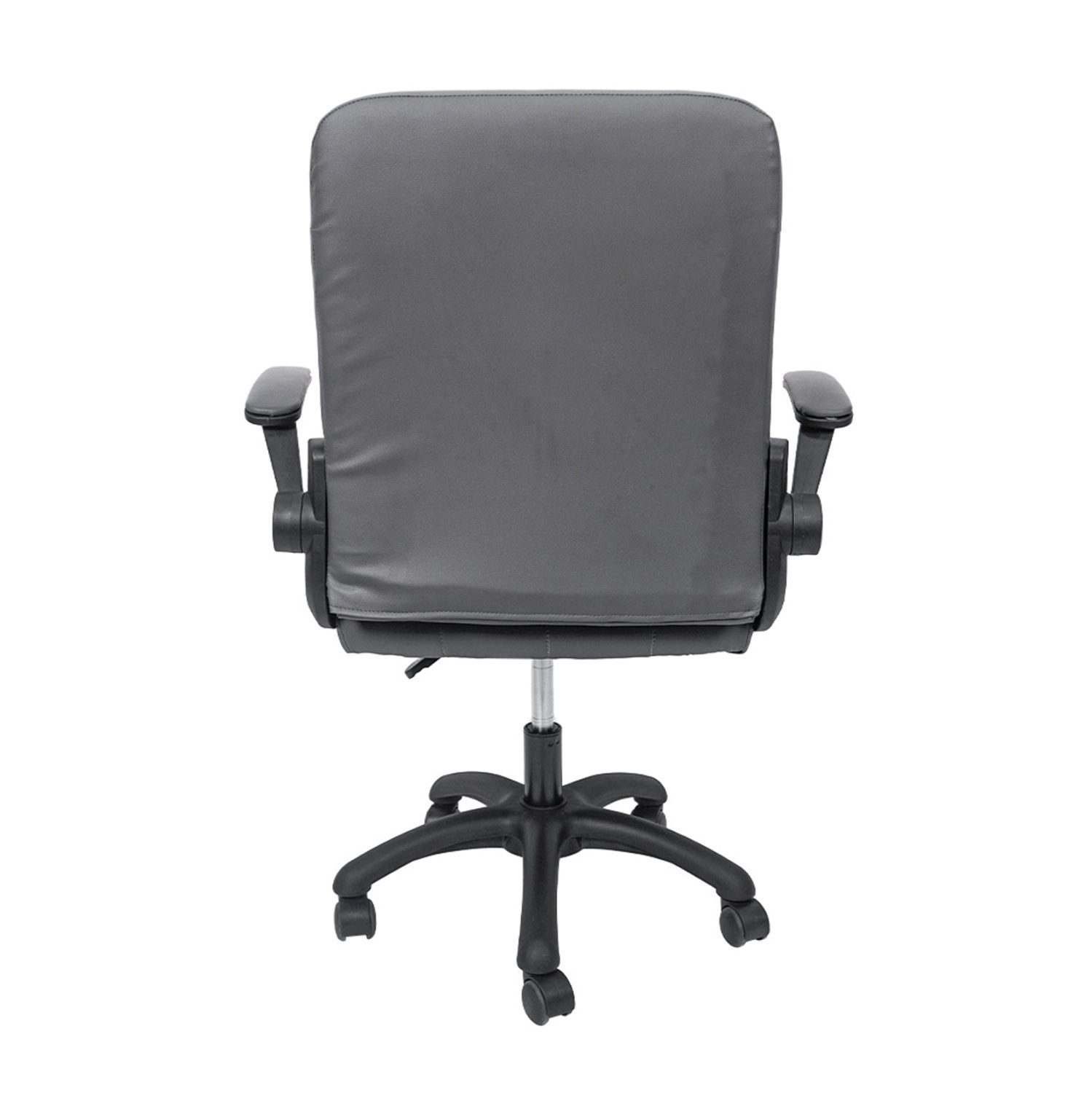 ΚΑΡΕΚΛΑ ΓΡΑΦΕΙΟΥ PORTIMA HM1197.03 ΓΚΡΙ PVC-ΜΑΥΡΟΣ ΣΚΕΛΕΤΟΣ & ΒΑΣΗ 66.5x60x97Υεκ - Image 4