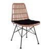 ΚΑΡΕΚΛΑ ΜΕΤΑΛΛΙΚΗ ΜΕ ΜΑΞΙΛΑΡΙ ALLEGRA HM5451 ΜΕ WICKER ΜΠΕΖ 47x58x84
