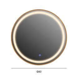 Ο ROUNDER είναι ένας στρογγυλός καθρέφτης τοίχου με ΧΡΥΣΟ πλαίσιο