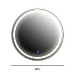 Ο HM9580.40 είναι ένας στρογγυλός καθρέφτης τοίχου με ΓΚΡΙ σκελετό