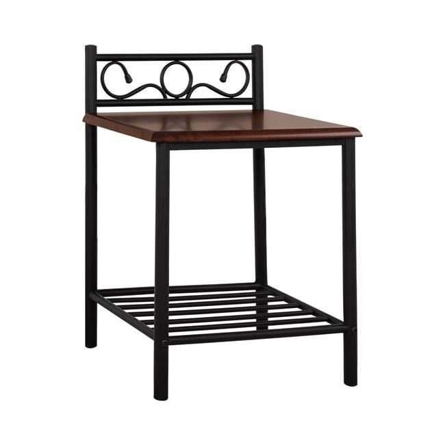 ΚΟΜΟΔΙΝΟ SUZIE HM388 ΑΠΟ ΜΕΤΑΛΛΟ ΚΑΙ ΞΥΛΟ 45x35x48-61Y εκ.