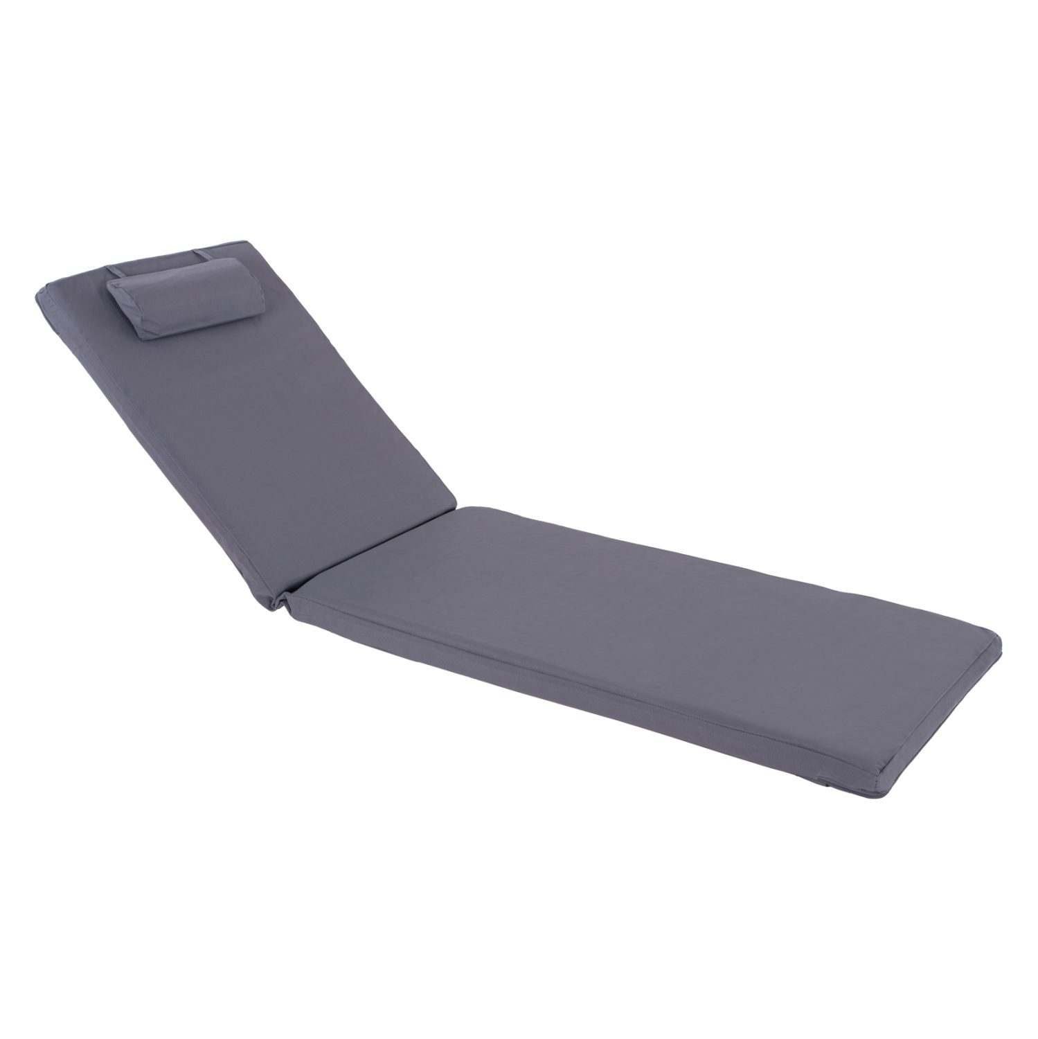 ΜΑΞΙΛΑΡΙ ΞΑΠΛΩΣΤΡΑΣ TEXTILENE 600gr/m2 ΓΚΡΙ SIFNOS HM11234.30T 194(116+78)x58x6Υ εκ.