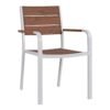 ΠΟΛΥΘΡΟΝΑ ΑΛΟΥΜΙΝΙΟΥ SAGA ΛΕΥΚΗ ΜΕ POLYWOOD HM5127.01 55x56x85Υ εκ.