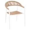 ΠΟΛΥΘΡΟΝΑ ΑΛΟΥΜΙΝΙΟΥ GRET HM5854.01 ΛΕΥΚΗ PE RATTAN ΜΠΕΖ 56x55
