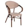 ΠΟΛΥΘΡΟΝΑ BAMBOO LOOK HM5861.03 ΚΑΦΕ-ΛΕΥΚΟ 58.5x58x82Υεκ.