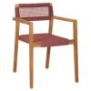 ΠΟΛΥΘΡΟΝΑ CHARLOTTE HM9637.06 ΞΥΛΟ TEAK & ΡΟΖ ΣΧΟΙΝΙ--B'ΔΙΑΛΟΓΗΣ 59x54x83Y εκ.
