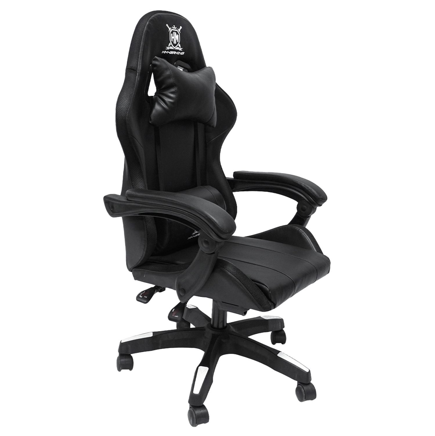 ΠΟΛΥΘΡΟΝΑ GAMING DARREN HM1203.04 ΜΑΥΡΟ-ΛΕΥΚΟ PVC 58.5x100x120Υεκ.