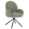 ΠΟΛΥΘΡΟΝΑ ΠΕΡΙΣΤΡΕΦ. WINON HM9778.08 OLIVE GREEN ΜΠΟΥΚΛΕ-ΜΑΥΡΟ ΜΕΤΑΛΛΟ 65x67x92Υ εκ.