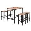 ΣΕΤ ΤΡΑΠΕΖΑΡΙΑ ΜΠΑΡ 5ΤΜΧ BOXY HM9882.01 ΜΑΥΡΟ ΜΕΤΑΛΛΟ-ΜΕΛΑΜΙΝΗ ΣΕ SONAMA
