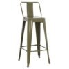ΣΚΑΜΠΟ BAR ME ΠΛΑΤΗ MELITA HM8643.03 ΜΕΤΑΛΛΟ ΣΕ DARK OLIVE GREEN 43Χ43Χ100Υεκ.