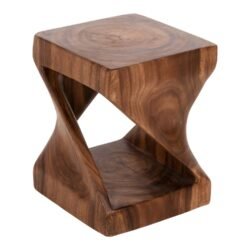 ΣΚΑΜΠΟ GEBO HM9754 ΤΕΤΡΑΓΩΝΟ ΑΠΟ ΞΥΛΟ SUAR ΣΕ ΚΑΡΥΔΙ 35x35x46