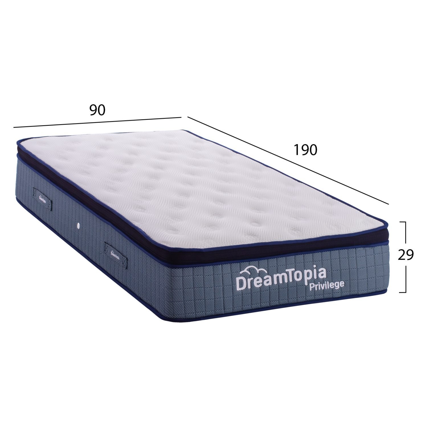 σειρά PRIVILEGE HM660.90 POCKET SPRING ΜΕ ΑΝΩΣΤΡΩΜΑ 90X190x29Υεκ.