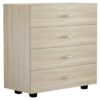 ΣΥΡΤΑΡΙΕΡΑ ME 4 ΣΥΡΤΑΡΙΑ THORG HM8996.01 ΜΕΛΑΜΙΝΗ ΣΕ SONAMA 80x40x83Yεκ.
