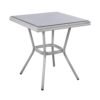 ΤΡΑΠΕΖΙ ΑΛΟΥΜΙΝΙΟΥ HARLOW 70X70X76 BAMBOO LOOK HM5568.01 ΛΕΥΚΗ ΠΑΤΙΝΑ ΜΕ ΓΥΑΛΙ
