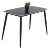 ΤΡΑΠΕΖΙ RAVEN HM9854.02 ΚΕΡΑΜΙΚΟ TOP ΜΑΥΡΟ ΜΑΡΜΑΡΟ-ΜΑΥΡΟ ΜΕΤΑΛΛΟ 120x70x73Υεκ.