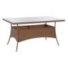 ΤΡΑΠΕΖΙ ΜΕΤΑΛΛΙΚΟ MINSK HM5507.02 WICKER ΜΠΕΖ/ΚΑΦΕ 150x90x75Υεκ.