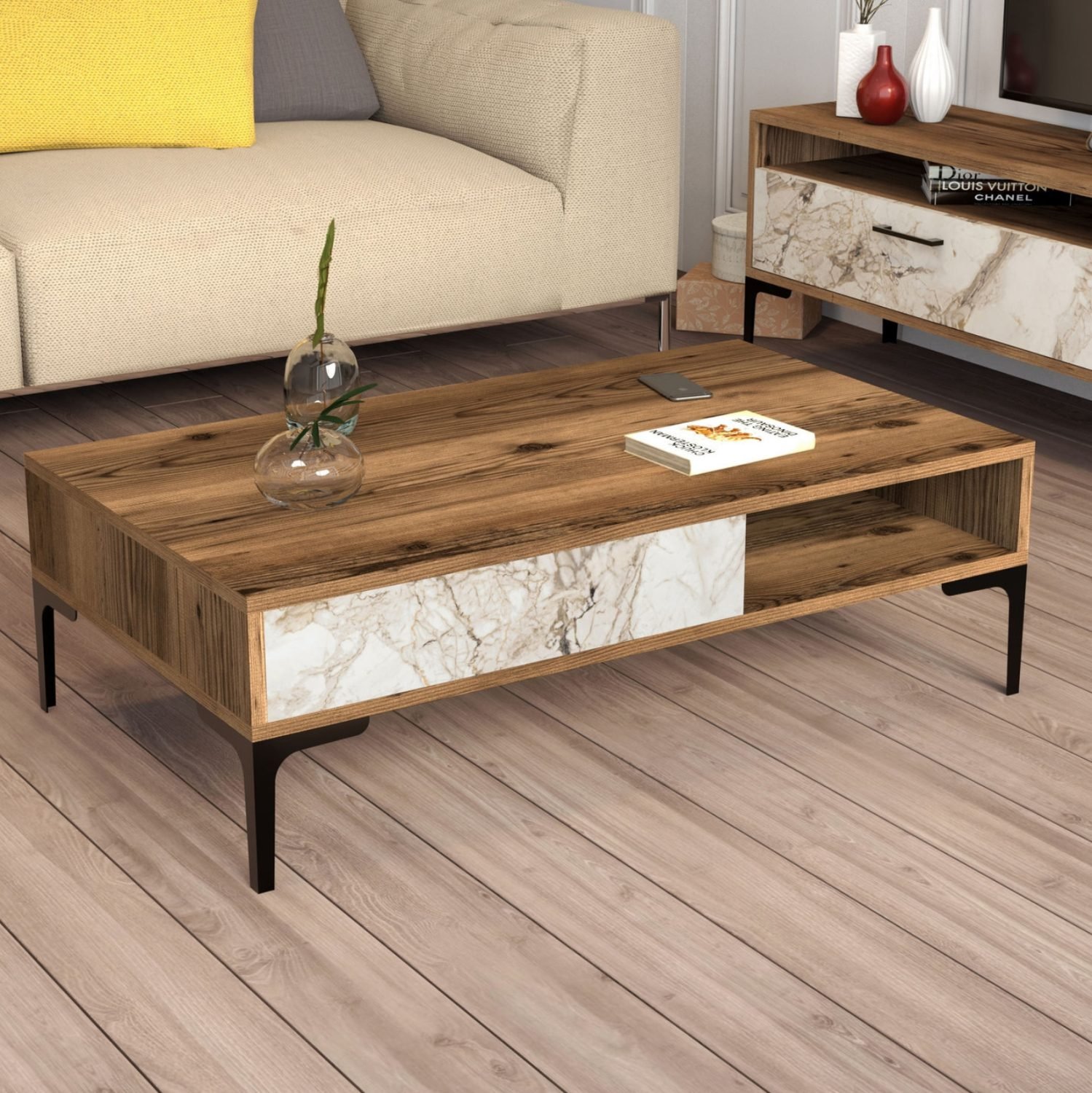 η ποιότητα και το minimal πρακτικό design χαρακτηρίζουν αυτό το τραπεζάκι
