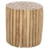 ΤΡΑΠΕΖΙ ΣΑΛΟΝΙΟΥ ΣΤΡΟΓΓΥΛΟ COOTER HM9865 ΚΛΑΔΙΑ TEAK-ΦΥΣΙΚΟ Φ39x40