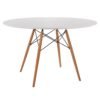ΤΡΑΠΕΖΙ MINIMAL ΣΤΡΟΓΓΥΛΟ HM8454.01 MDF ΣΕ ΛΕΥΚΟ-ΠΟΔΙΑ ΟΞΙΑΣ ΣΕ ΦΥΣΙΚΟ Φ120Χ75Υεκ.