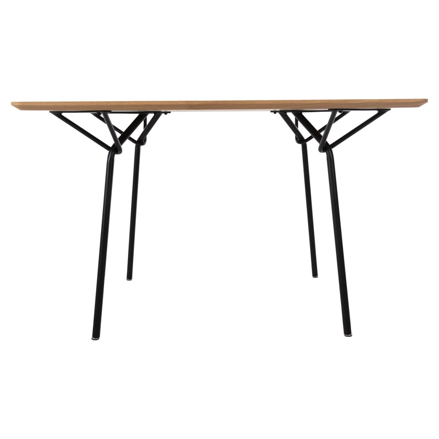 ΤΡΑΠΕΖΙ ΤΡΑΠΕΖΑΡΙΑΣ TRENK HM9614.01 MDF ΜΕ ΚΑΠΛΑΜΑ ΔΡΥΟΣ ΦΥΣΙΚΟ-ΜΑΥΡΟ ΜΕΤΑΛΛΟ 120x120x75Υεκ. - Image 5
