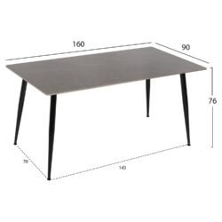 ΗΜ8588.01 ΤΡΑΠΕΖΙ SINTERED STONE-----Ανακαλύψτε την καινούρια προσθήκη στην γκάμα των προϊόντων μας. Το τραπέζι με επιφάνεια από sintered stone σε όψη ΓΚΡΙ ΜΑΡΜΑΡΟΥ. To σχήμα είναι ορθογώνιο και στηρίζεται σε μαύρα μεταλλικά πόδια. Το κλασικό design συναντά την τελευταία λέξη της τεχνολογίας και ομορφαίνει τον χώρο σας. <br  width=