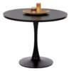 ΤΡΑΠΕΖΙ ΤΡΑΠΕΖΑΡΙΑΣ ROLLO HM9421.02 ΣΤΡΟΓΓΥΛΟ BLACK MARBLE Φ90x74 εκ.