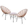 ΣΕΤ ΕΞΩΤΕΡΙΚΟΥ ΧΩΡΟΥ 3ΤΜΧ ALLEGRA HM10335 ΜΠΕΖ WICKER-ΜΕΤΑΛΛΟ