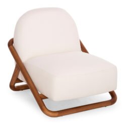 ΠΟΛΥΘΡΟΝΑ LOUNGE RAMROD SM9967 ΞΥΛΟ TEAK ΦΥΣΙΚΟ-ΕΚΡΟΥ ΜΠΟΥΚΛΕ 76x84x51-77