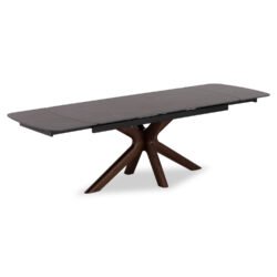 ΤΡΑΠΕΖΙ ΕΠΕΚΤΕΙΝΟΜΕΝΟ HORIZON SM18091.01 ΜΑΥΡΟ ΚΕΡΑΜΙΚΟ TOP-ΒΑΣΗ ΣΗΜΥΔΑ 180(+40+40)x90x76Υ