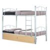 ΚΟΥΚΕΤΑ FLOOR HM21123.01 ΜΕΤΑΛΛΙΚΗ ΛΕΥΚΗ ΜΕ 2 ΕΠΙΔΑΠΕΔΙΑ ΣΥΡΤΑΡΙΑ SONAMA 200x91