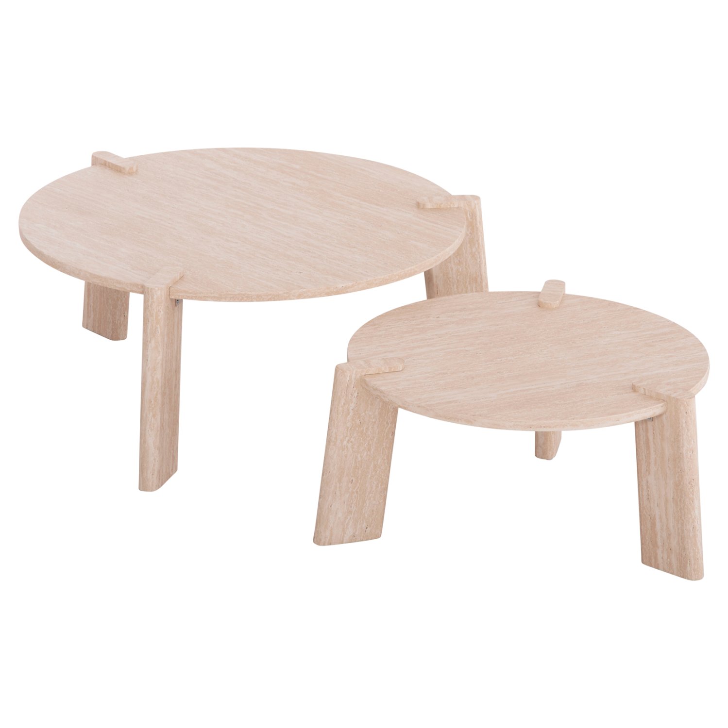 ΣΕΤ 2ΤΜΧ ΤΡΑΠΕΖΙΑ ΣΑΛΟΝΙΟΥ EQUIL HM9943.01 MDF ΜΕ ΜΕΛΑΜΙΝΗ-ΦΥΣΙΚΟ 66x66εκ + 87x87εκ - Image 3
