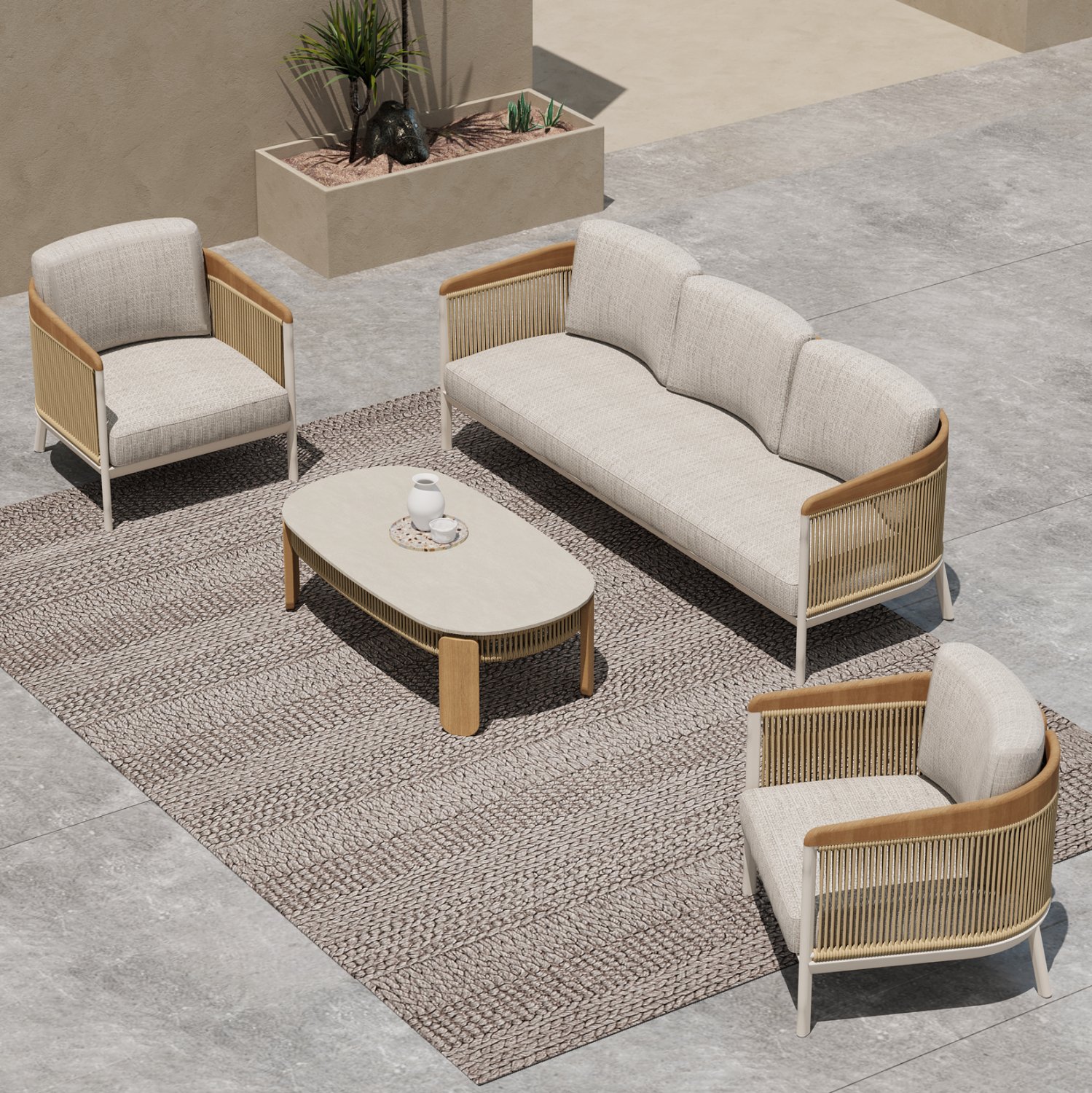 ΣΕΤ ΣΑΛΟΝΙ ΕΞ.ΧΩΡΟΥ 4ΤΜΧ ΣΕΙΡΑ ETHEREAL SM6165 ΑΛΟΥΜΙΝΙΟ-ΣΧΟΙΝΙ-ΤΕΑΚ-SINTERED STONE