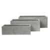 ΣΕΤ 3ΤΜΧ ΓΛΑΣΤΡΕΣ ΟΡΘΟΓΩΝΙΕΣ GARDENER HM4723 FIBERCLAY ΓΚΡΙ CEMENT 81x30x30Υεκ.