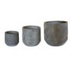 ΣΕΤ 3ΤΜΧ ΓΛΑΣΤΡΕΣ ΣΤΡΟΓΓΥΛΕΣ ΣΕΙΡΑ GARDENER HM4724 FIBERCLAY ΣΕ LIGHT ΚΑΦΕ Φ55x55Υεκ
