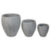 ΣΕΤ 3ΤΜΧ ΓΛΑΣΤΡΕΣ ΣΤΡΟΓΓΥΛΕΣ ΣΕΙΡΑ GARDENER HM4728 FIBERCLAY-ΧΡΩΜΑ CEMENT Φ48x56Υεκ