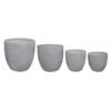 ΣΕΤ 4ΤΜΧ ΓΛΑΣΤΡΕΣ ΣΤΡΟΓΓΥΛΕΣ ΣΕΙΡΑ GARDENER HM4719 FIBERCLAY-ΧΡΩΜΑ CEMENT Φ44x43Υεκ