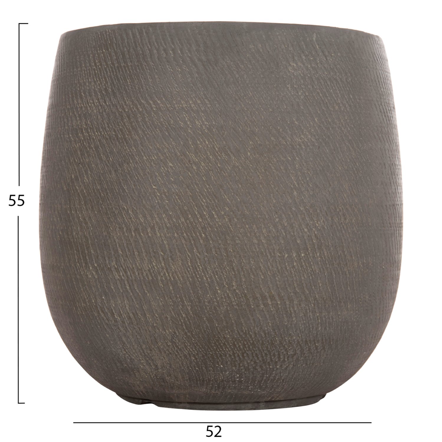 ΣΕΤ 4ΤΜΧ ΓΛΑΣΤΡΕΣ ΣΤΡΟΓΓΥΛΕΣ GARDENER HM4726 FIBERCLAY ΓΚΡΙΖΟΠΡΑΣΙΝΟ Φ52x55Υεκ - Image 3