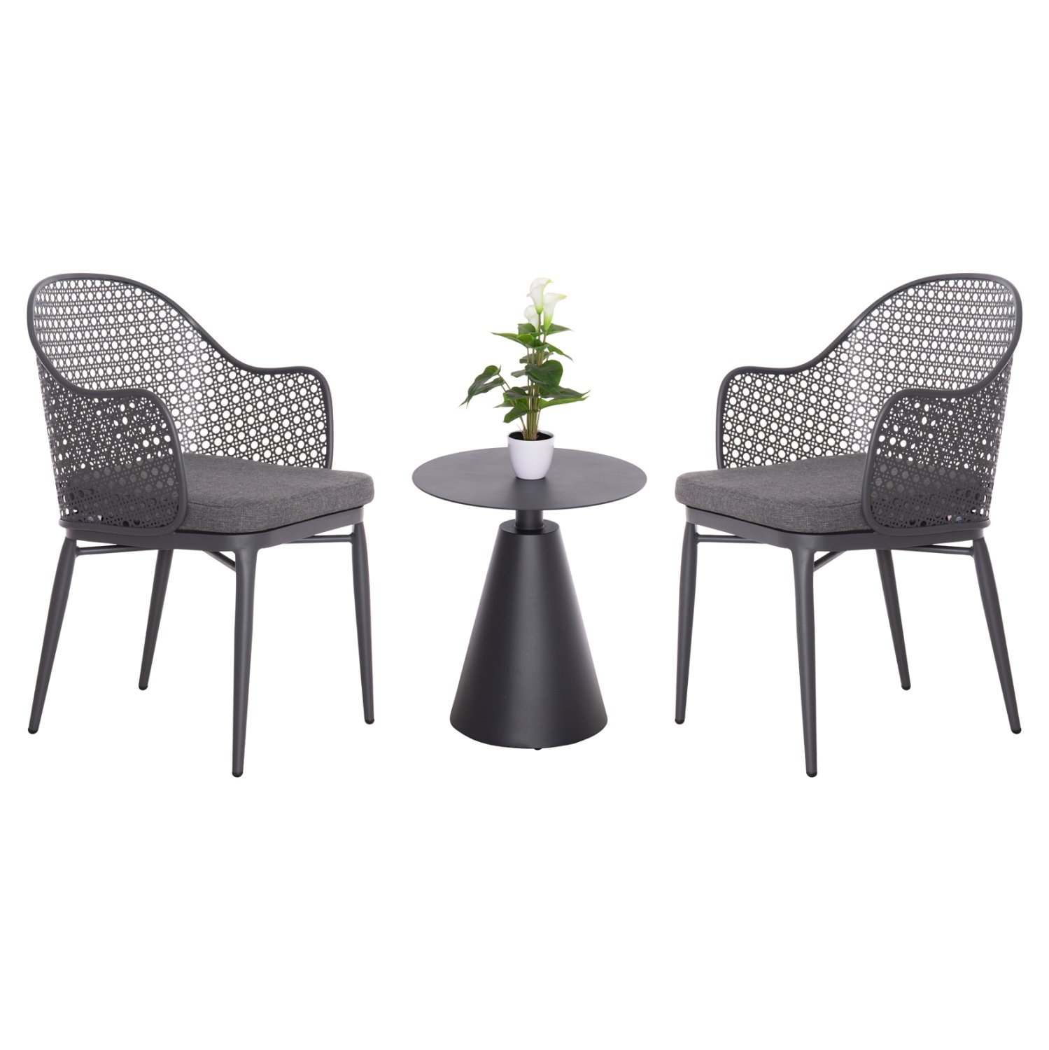 ΣΕΤ LOUNGE 3TMX ΕΞ.ΧΩΡΟΥ OREGO HM21106.01 ΑΛΟΥΜΙΝΙΟ ΣΕ ΣΚΟΥΡΟ ΓΚΡΙ