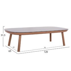 ενώ το top στα τραπεζάκια από 3D printed γυαλί σε σκούρο ΓΚΡΙ χρώμα
