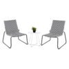 ΣΕΤ LOUNGE 3TMX ΕΞ.ΧΩΡΟΥ PONY HM21193.02 ΜΕΤΑΛΛΟ ΚΑΙ ΣΥΝΘ.RATTAN ΣΕ ΛΕΥΚΟ-ΜΑΥΡΟ