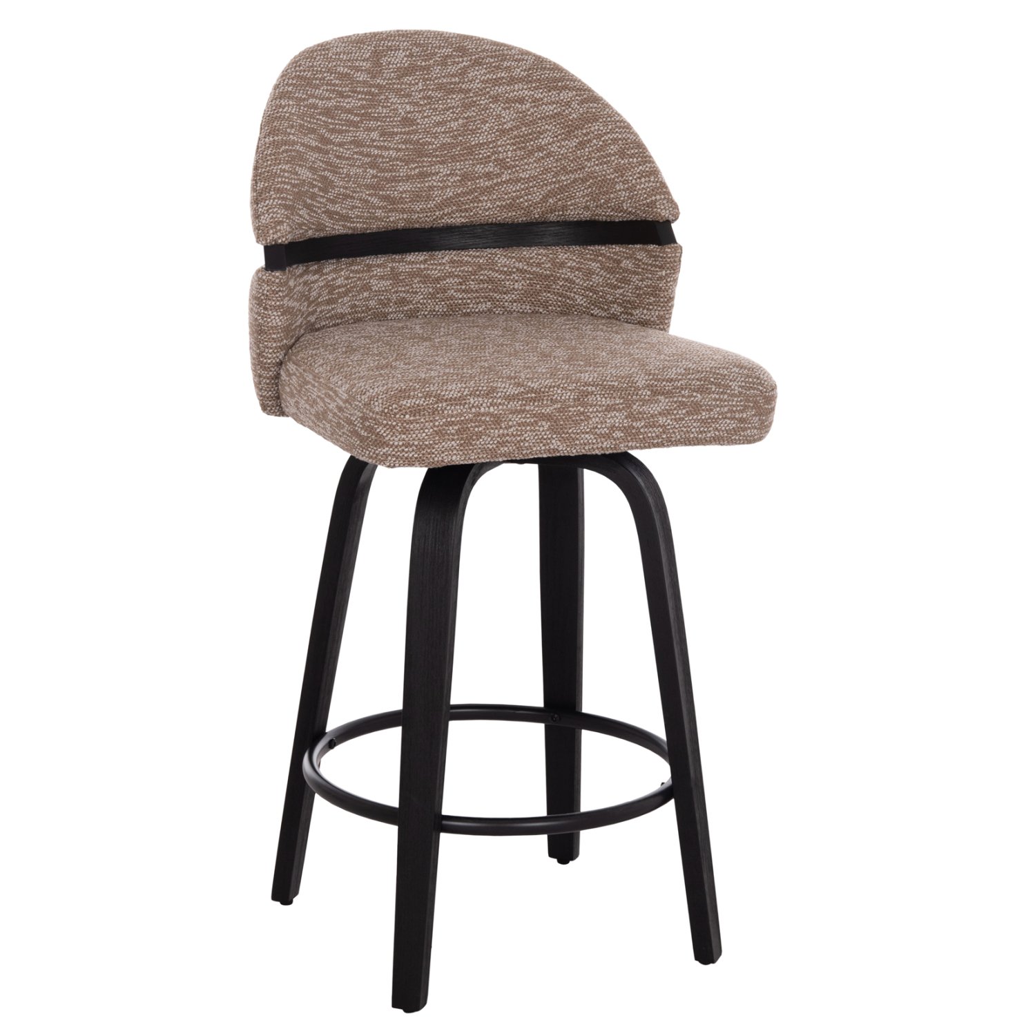 ΣΚΑΜΠΟ ΜΠΑΡ ΠΕΡΙΣΤΡΕΦΟΜΕΝΟ DEKKER HM18250.02 PLYWOOD ΜΑΥΡΟ--ΥΦΑΣΜΑ ΓΚΡΙ 48x54x96Υεκ.