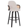 ΣΚΑΜΠΟ ΜΠΑΡ ΠΕΡΙΣΤΡΕΦΟΜΕΝΟ BECKER HM18251.02 PLYWOOD ΜΑΥΡΟ--ΕΚΡΟΥ ΥΦΑΣΜΑ 50x52x100Υ