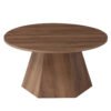 ΤΡΑΠΕΖΙ ΣΑΛΟΝΙΟΥ CARPEN HM18269 MDF ΜΕ ΕΠΕΝΔΥΣΗ PAPERWOOD Φ80x45Υεκ.